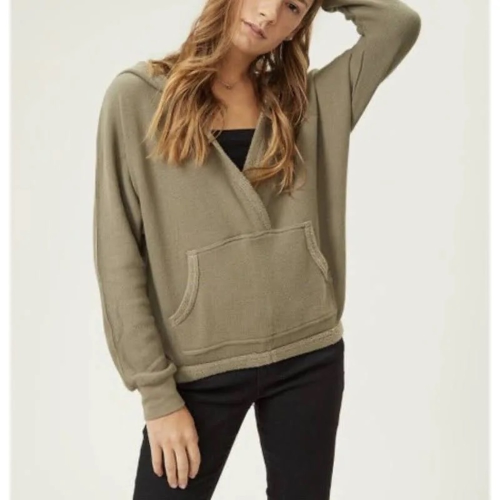 Free people deep V neck sweater